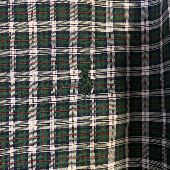 Polo Ralph Lauren Men's Long Sleeve Button Down Size XL Green Plaid Preppy - Picture 5 of 7